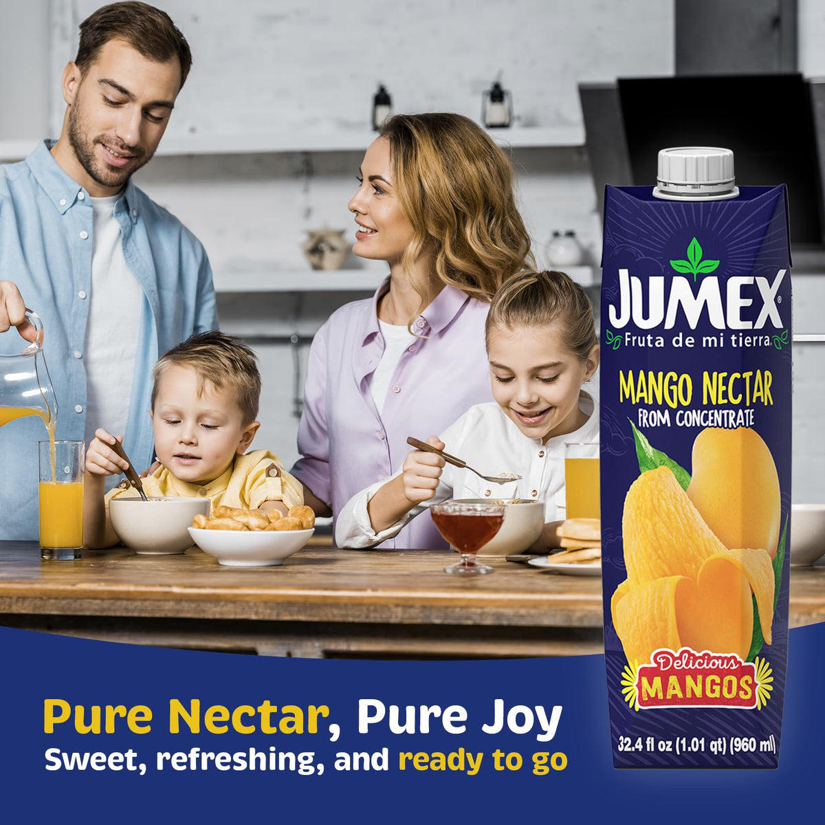 Jumex Mango Nectar Juice - Fresh Fruit Puree - 32.4 Fl Oz Carton - Smoothie & Cocktail Mix