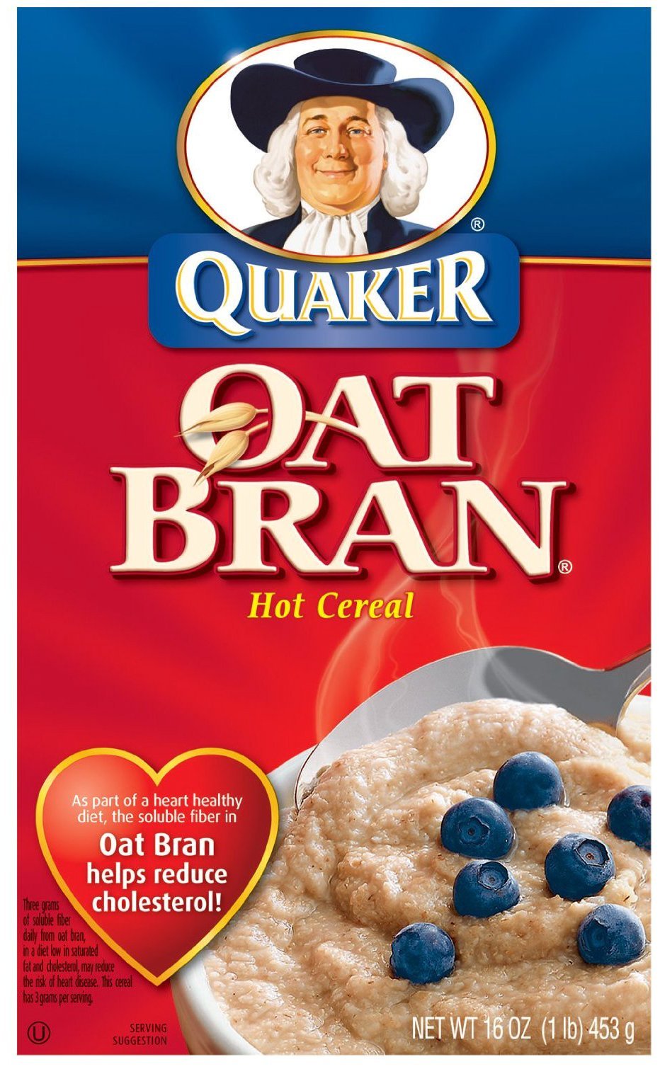 Pepsico Quaker Hot cereal, Oat Bran, 16 Ounce  12 per case
