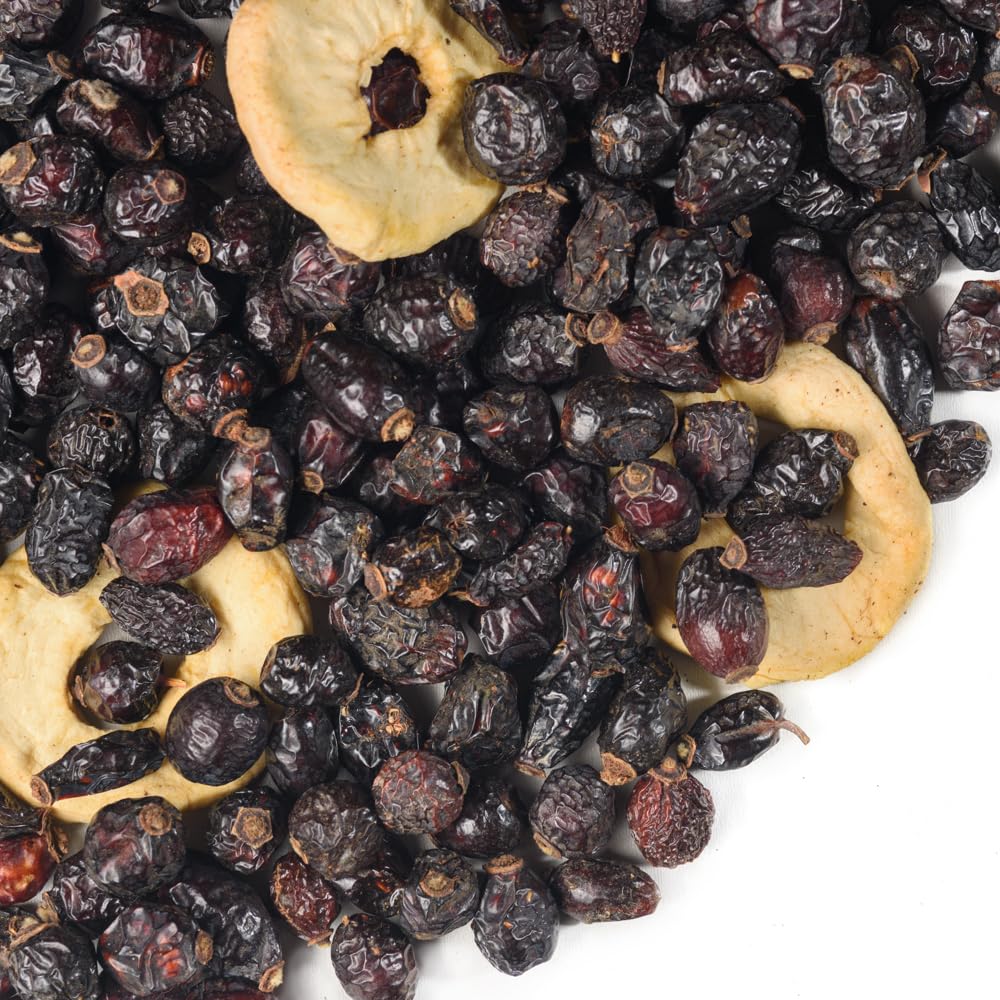 Siberian Green Dried Rose Hips Whole Seeds - Herbal Tea 1 kg (2.2 lbs) - Dark Red Brown