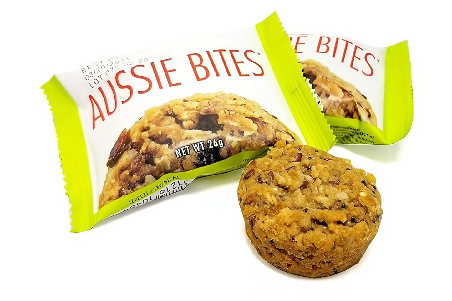 Traditional Aussie Bites Individually Wrapped Oatmeal Cookies, Healthy Snacks, Cookies, Bites, 54 Oz (27+27 Oz), 60 Count (30+30