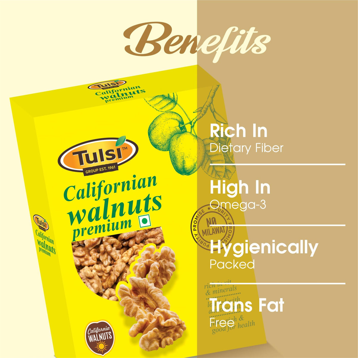 Tulsi Walnut Kernels, 200G