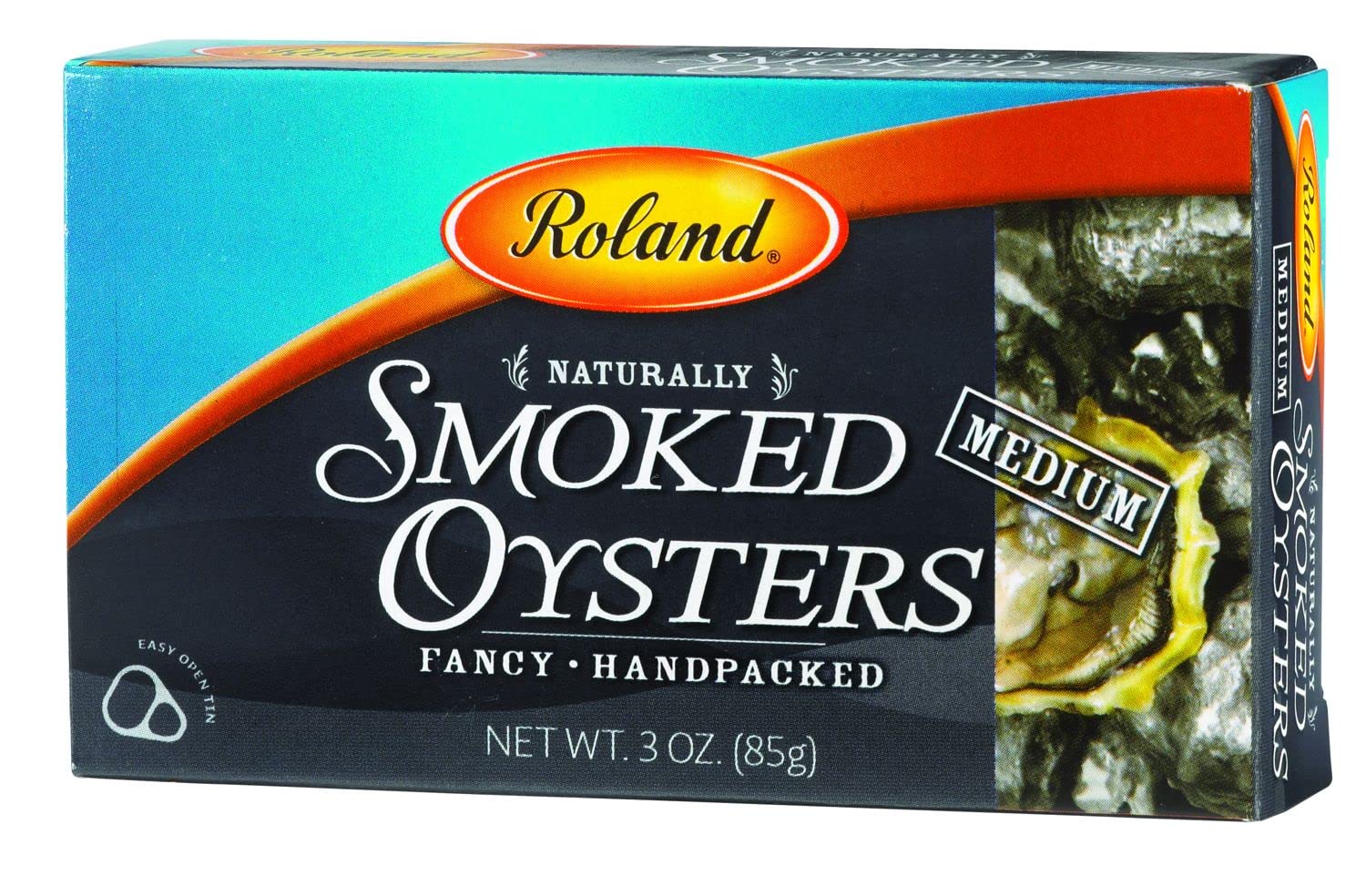 Roland Foods Premium Naturally Smoked Medium Oysters in Oil, 3 Ounce, Wild Caught, Pack of 1, Brown