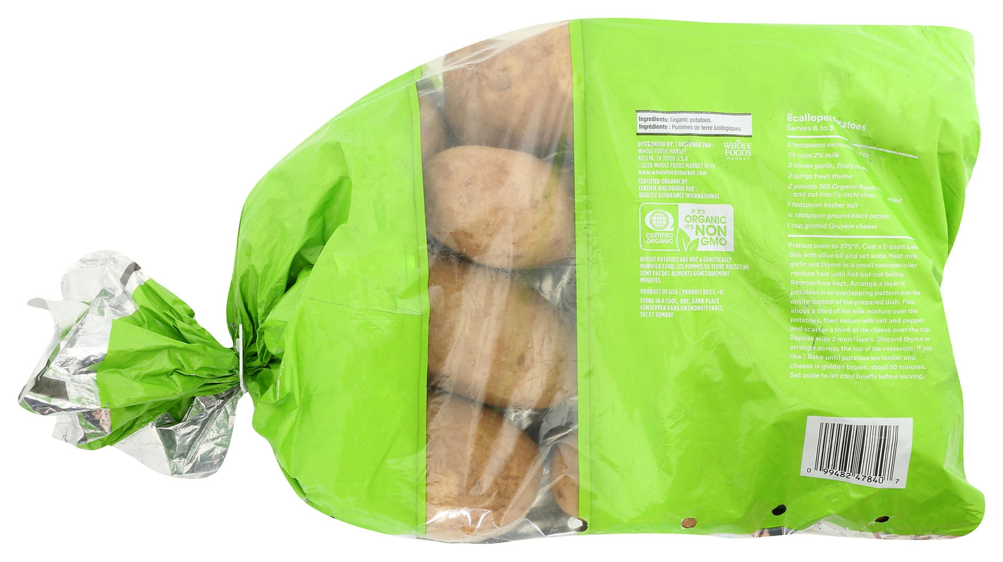 365 by Whole Foods Market, Organic Russet Potatoes, 5 Pound