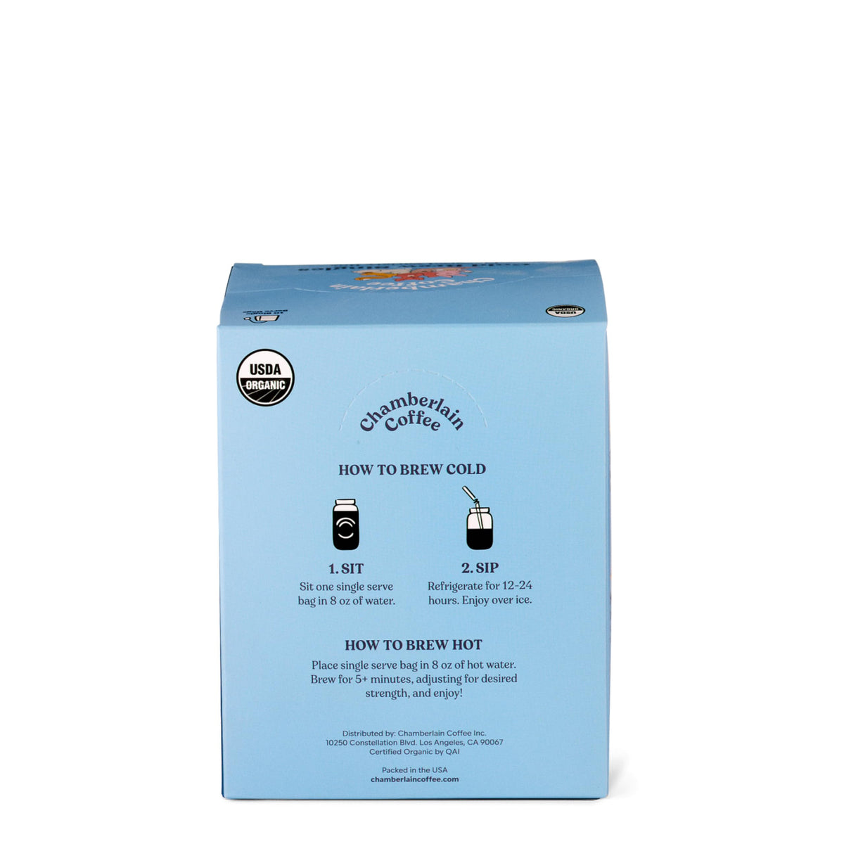 Chamberlain Coffee Flavored Cold Brew Singles Variety Pack – Cold Brew Coffee Grounds – Brew Hot Or Iced - Organic Coffee Single Serve Bags - 10 Cold Brew Sachets