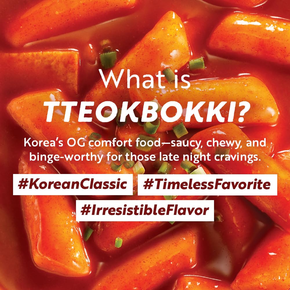 O'Food Original Cup Tteokbokki Pack Of 2, Authentic Spicy Korean Street Food, Gluten-Free Korean Rice Cakes, Microwaveable & Ins
