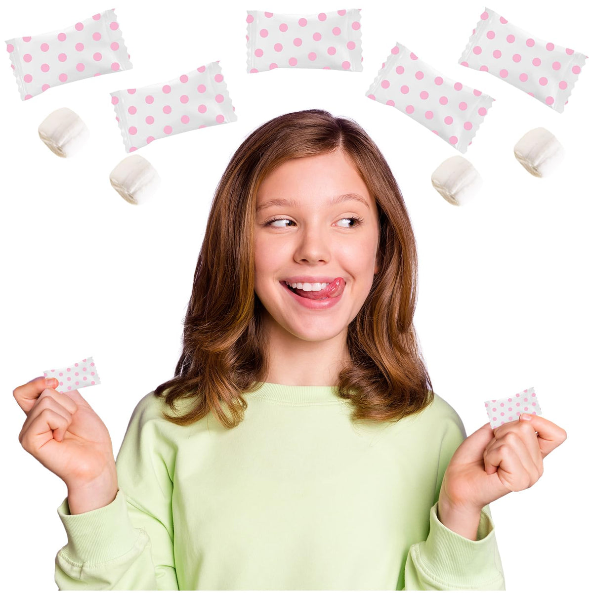Fruidles Buttermints, Fat-Free After Dinner Mints, Individually Wrapped, 110 Pieces, Pastel Pink