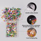 HUEBEATY 6-in-1 Neon & Pastel Rainbow Sprinkles for Cake Decorating - Confetti, Nonpareils, Jimmies & Sanding Sugar - Edible Cup