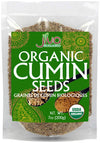 Jiva USDA Organic Cumin Seeds Whole 7oz - Packaged in Resealable Bag