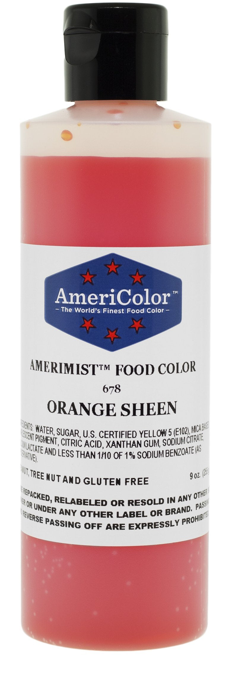 Americolor Amerimist Airbrush Color 9 Ounce, Orange Pearl Sheen