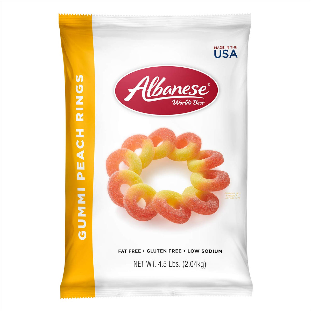 Albanese Worlds Best Gummi Peach Rings  4.5lbs of Candy