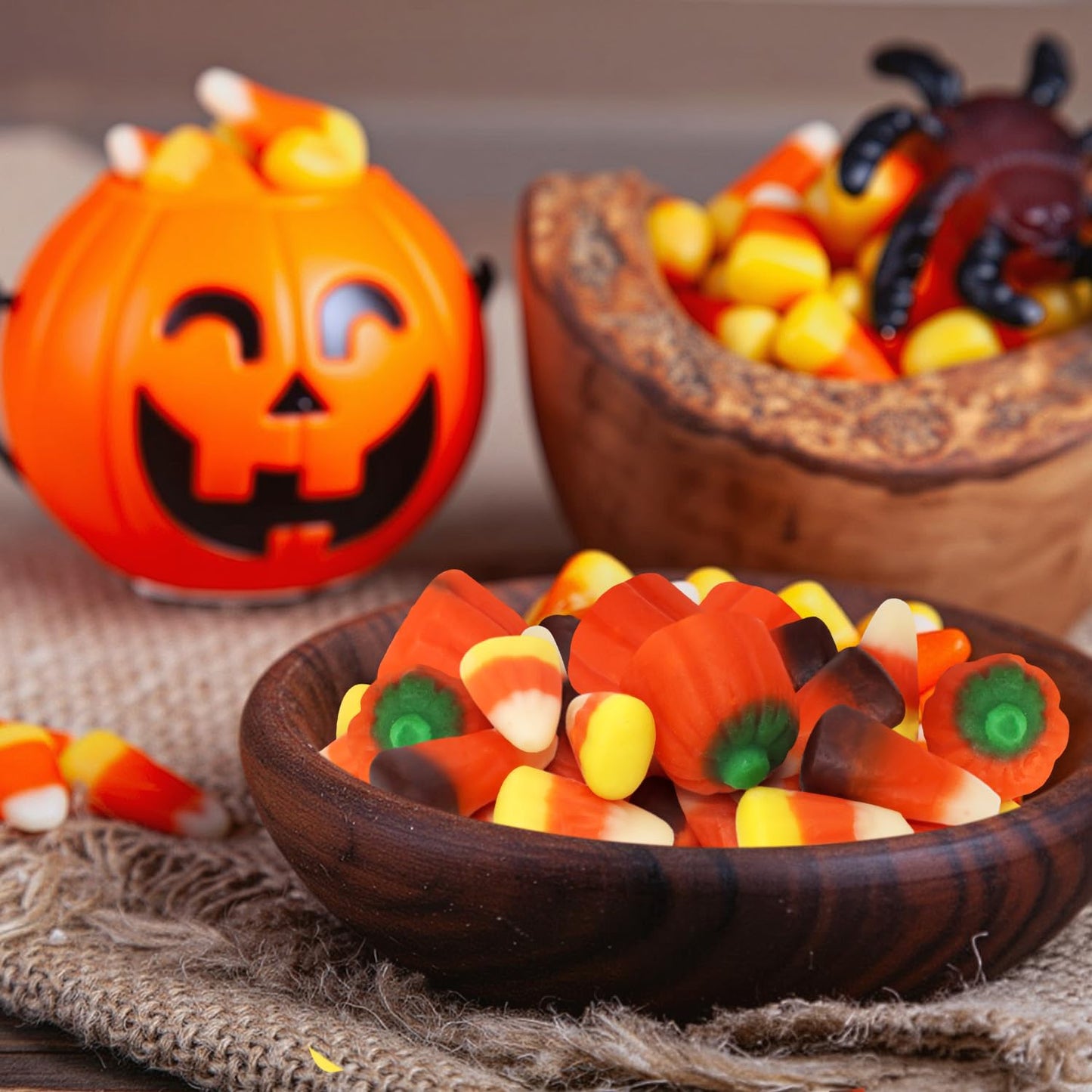 Bulk Autumn Mix Candy 4 Pound Bag - Assorted Fall Flavors  Classic & Harvest Candy Corn  Pumpkin Shaped Halloween Candies Variety For Halloween Parties  Buffets and