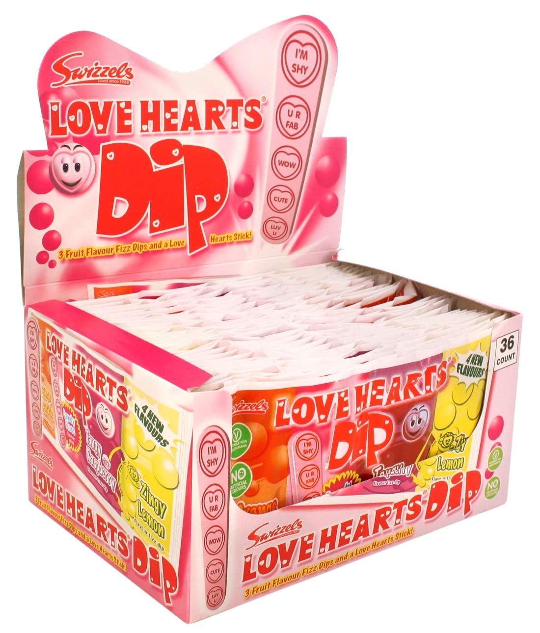 Swizzels Matlow Love Hearts Dip (Pack Of 36)