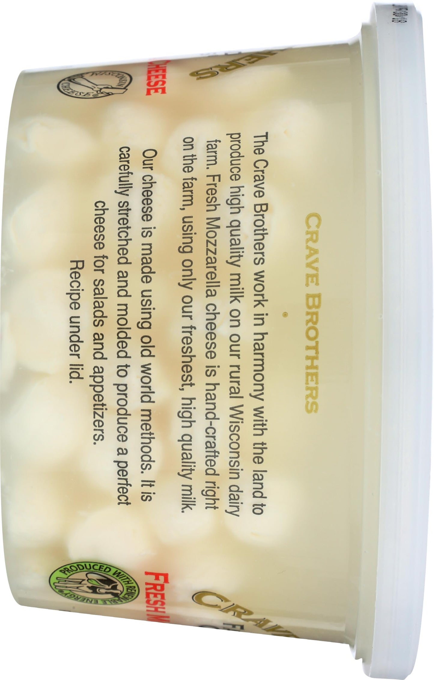 Crave Brothers, Fresh Mozzarella Cheese, 8 oz