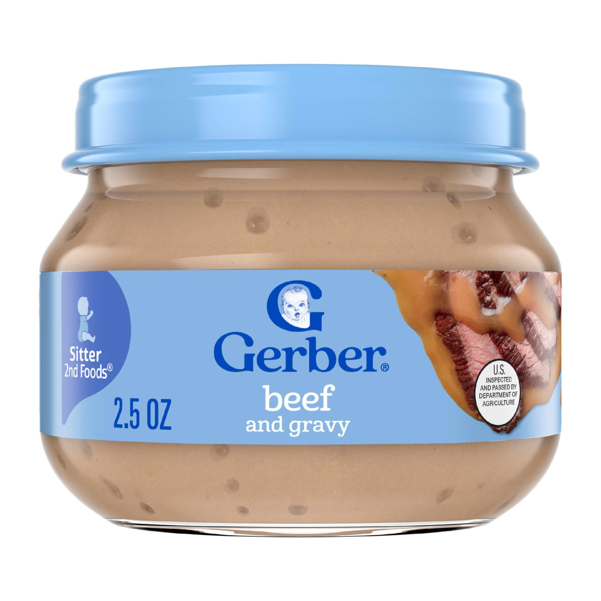 Gerber Beef & Gravy Baby Food, 2.5 Oz Jar