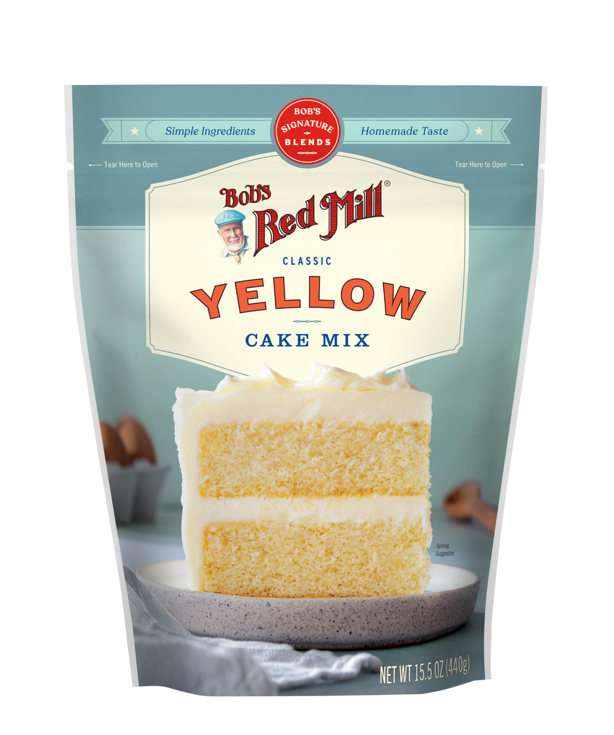 Bob's Red Mill Signature Yellow Cake Baking Mix, 15.5oz (Pack of 1) - Non GMO, Kosher