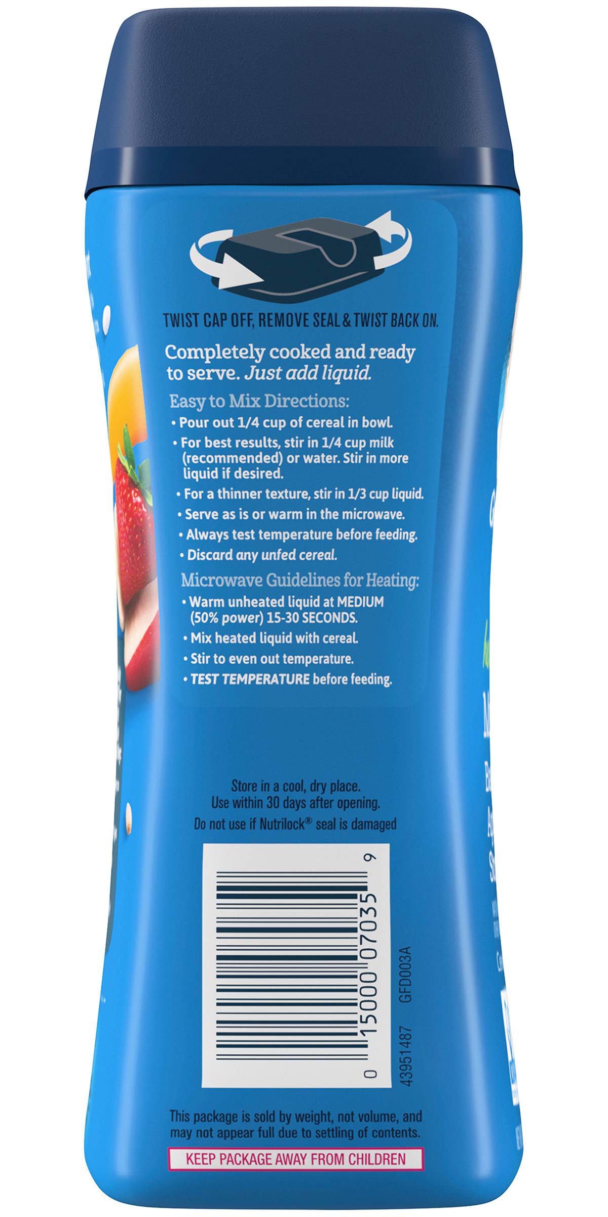 Gerber Baby Cereal Hearty Bits Multigrain Cereal Banana Apple Strawberry, 8 Ounce