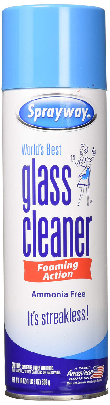Sprayway Streakless Glass Cleaner 19 Ounce (Pack Of 3) Made In Usa, Blue And White (Package May Vary)