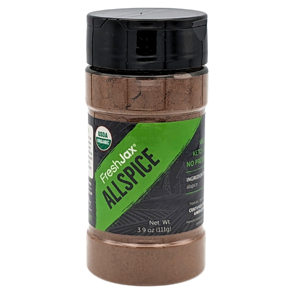FreshJax Organic Allspice Ground Spice - 3.9 Ounce Large Bottle
