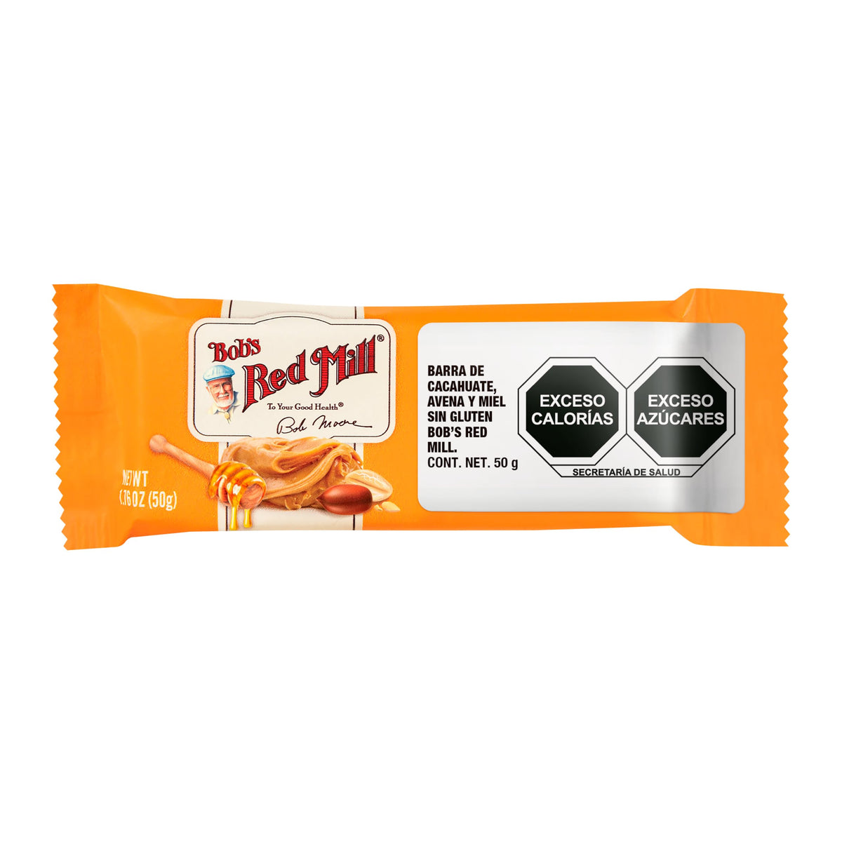 Bobs Red Mill Peanut Butter Honey & Oats Snack Bar - 1.76 Ounce (Pack of 1) - Gluten Free, Non-GMO, Whole Grain