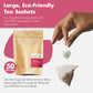 Big Heart Tea Co. Herbal Tea - Blushing Pink Hibiscus, Organic, Adaptogenic Tulsi & Lemongrass, 50 Tea Bags