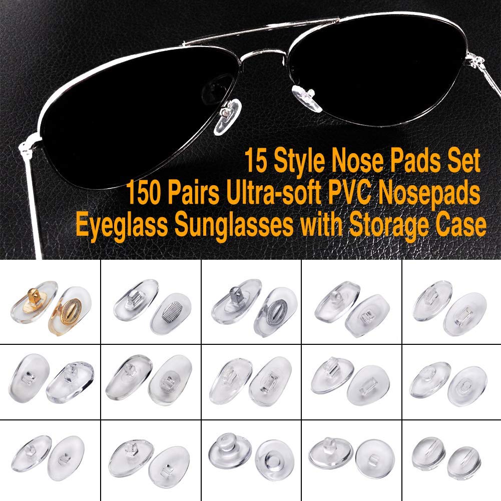 Ofone Eyeglass Repair Kit, Eye Glass Repair Kit With 1000Pcs Tiny Metal Screws Nose Pads Precision Screwdriver Set Screw Caps/Nu