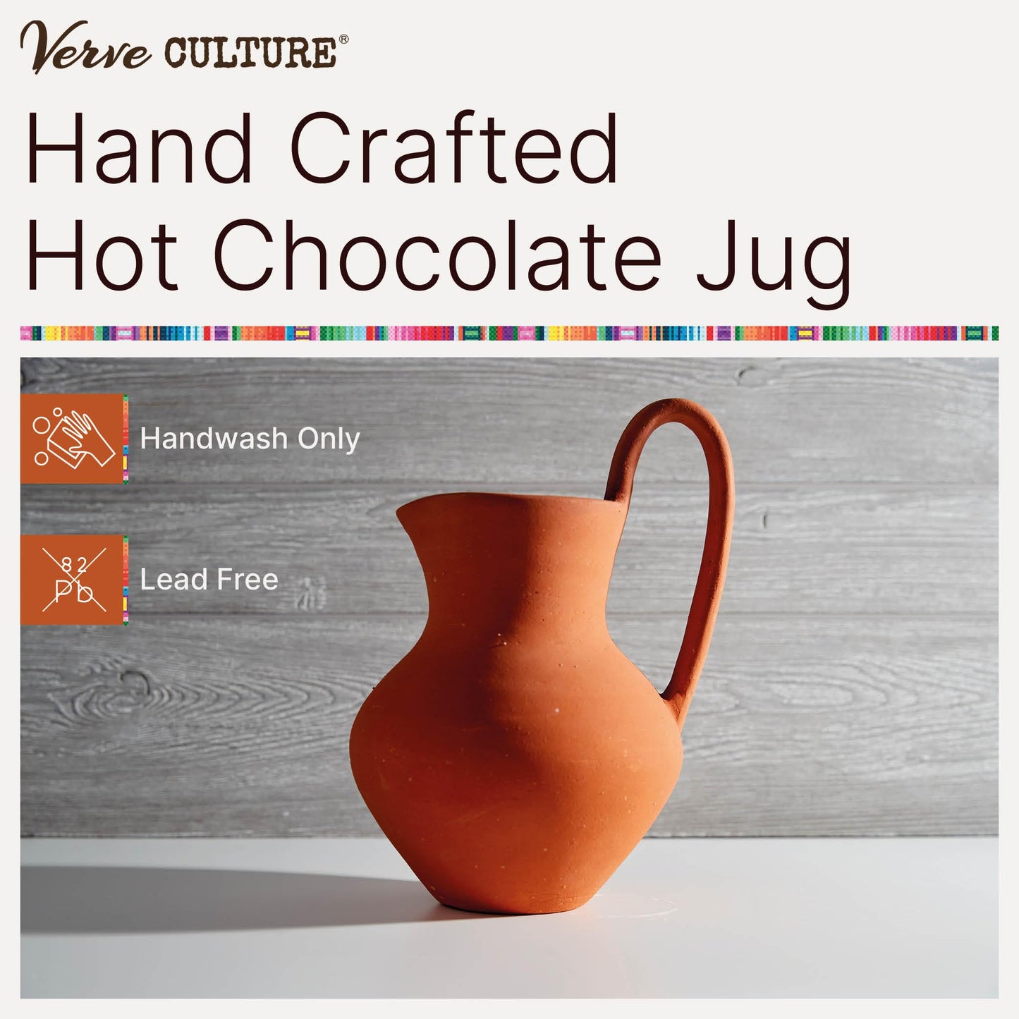 Handcrafted Mexican Hot Chocolate Jug by Verve CULTURE, Clay Chocolatera, Gifts for Friends and Family, Kitchen Gifts, Handwash