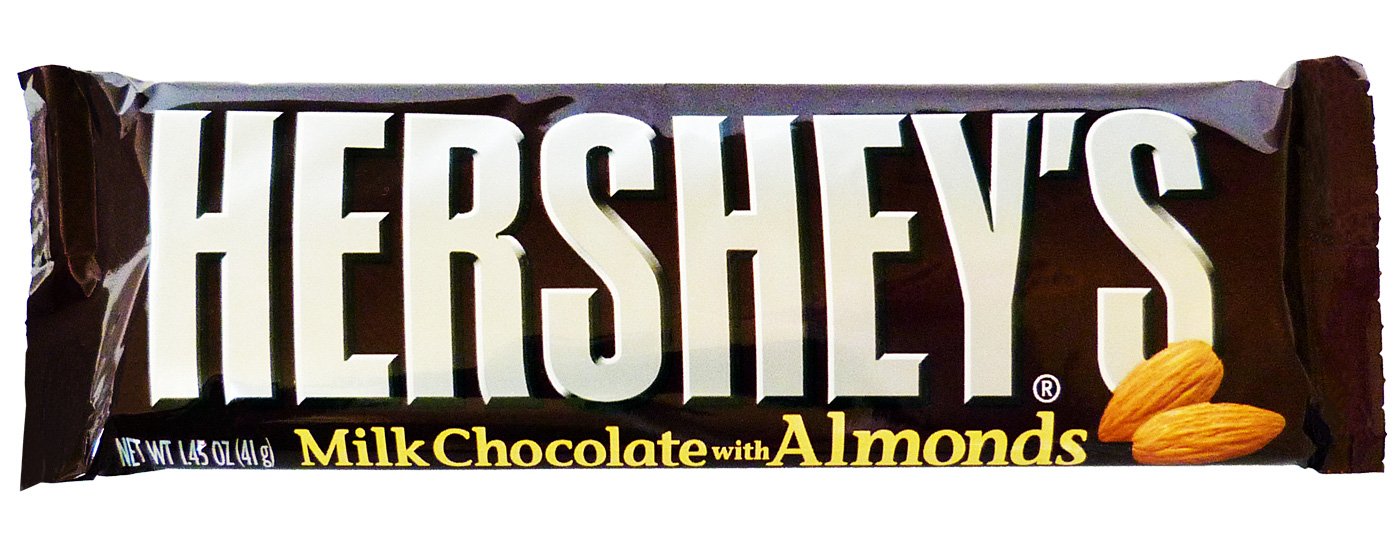 HERSHEYS Chocolate Candy Bar with Almonds, 1.45 Ounce