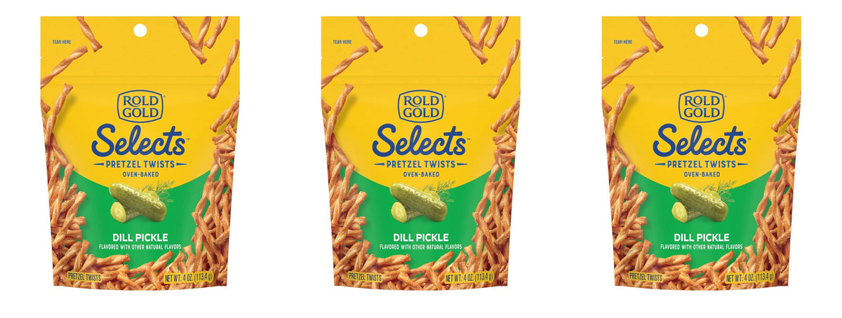 Rold Gold Selects Dill Pickle Pretzel Twists (4 Oz)  3-Pack Bundle By Superdeals