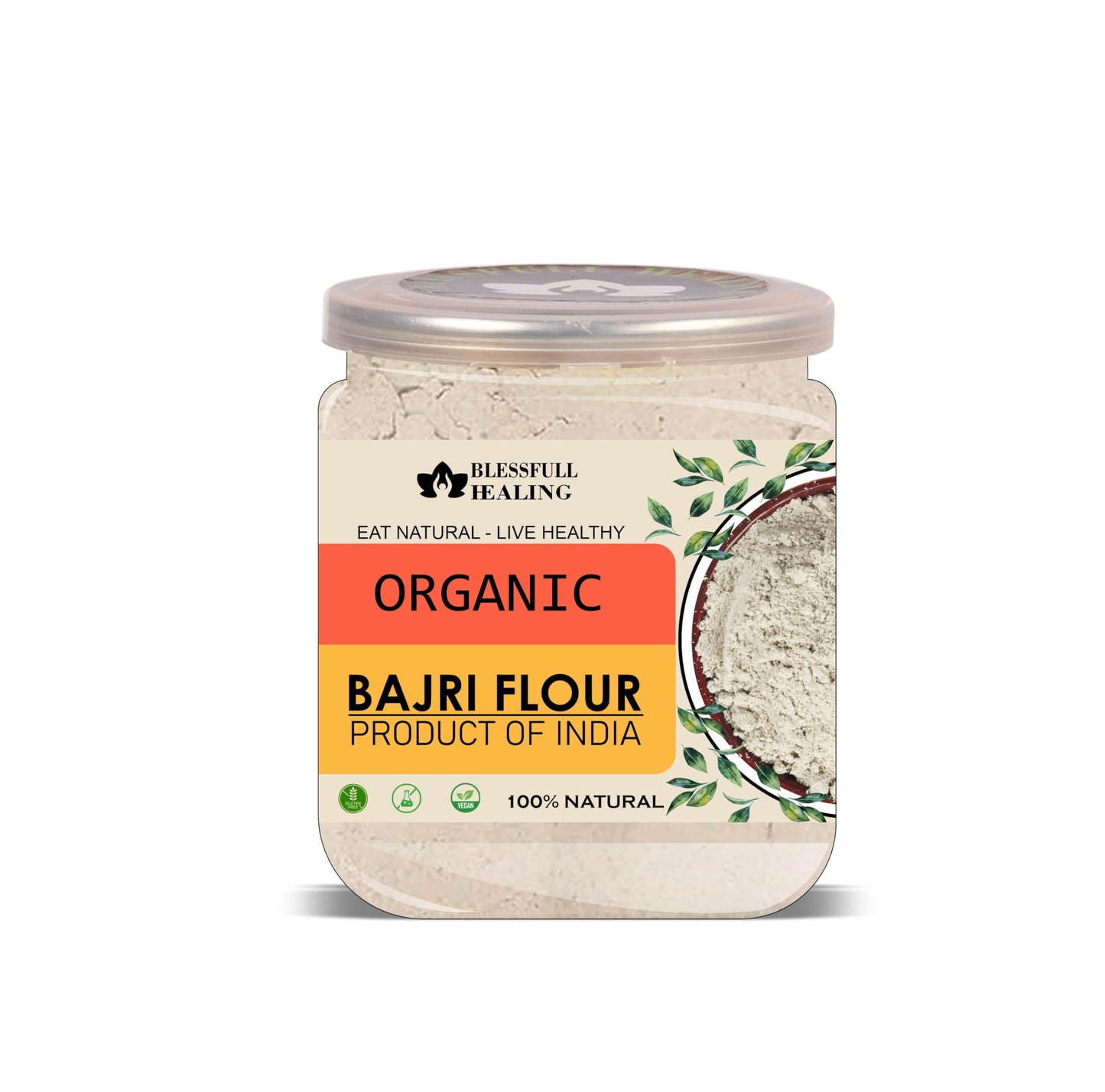 Blessfull Healing Organice BAJRI FLOUR 1 lb (453 Gram)