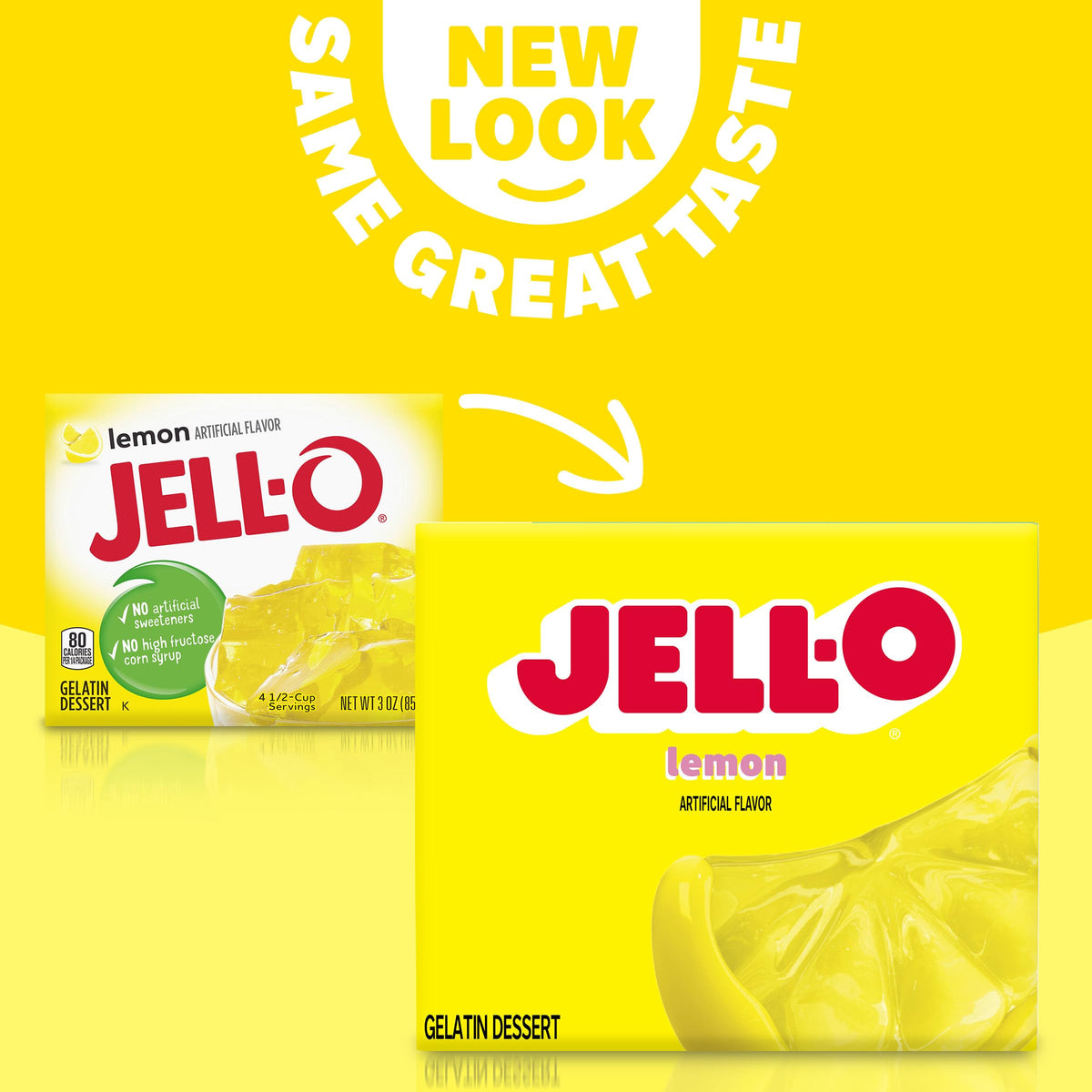 Jell-O Lemon Gelatin Dessert Mix, 3 oz Box