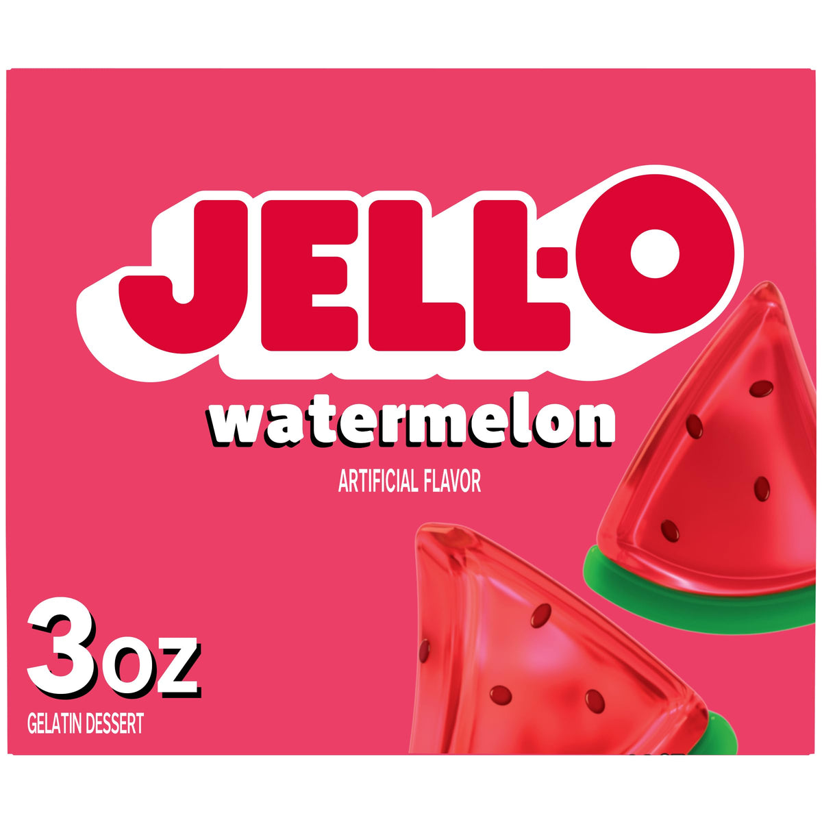 Jell-O Watermelon Gelatin Dessert, 3 Oz (Pack of 12)
