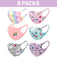 Cbc Crown 6 Pack Unisex Children Dust Protection, Breathable, Washable And Reusable Face Masks, Boys & Girls (6 Pack, Set Xxiii)