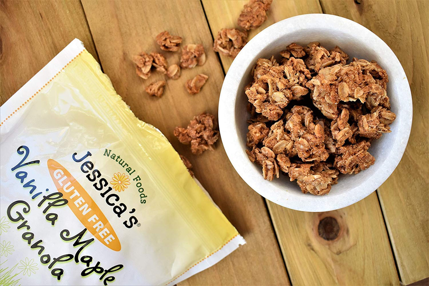 Jessicas Natural Foods Gluten-Free Vanilla Maple Granola, 11 oz - All-Natural, Non-GMO Breakfast Cereal and Snack