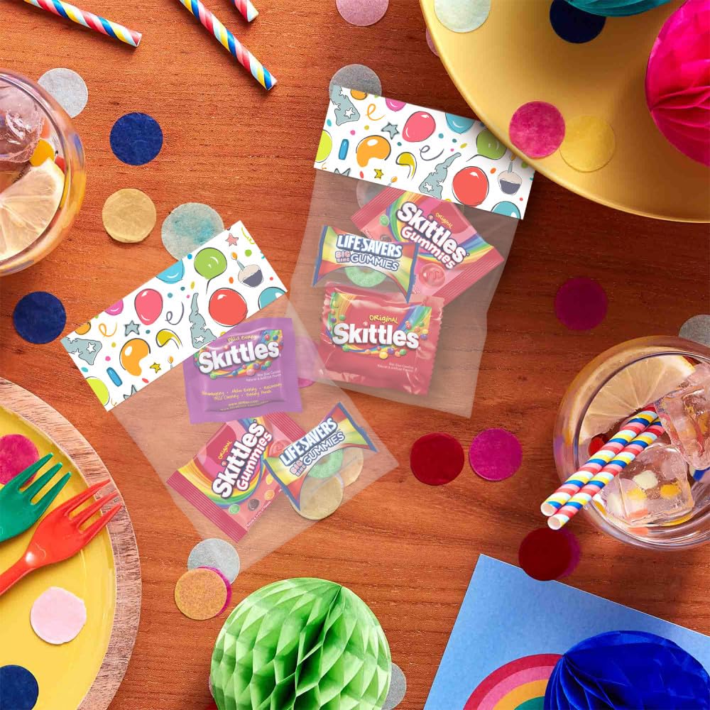 SKITTLES Original, SKITTLES Wild Berry, SKITTLES Gummies & LIFE SAVERS Gummies Nut Free Individually Wrapped Trick or Treat Hall