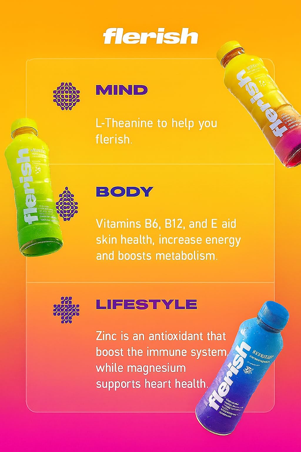 Flerish Enhanced Hydration Drink | Watermelon-Based Functional Beverage With Electrolytes | Magnesium & L-Theanine | No Artificial Sweeteners | 35 Calories (Variety, 12-Pack, 16 Fl Oz)