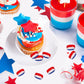 Patriotic Striped Cherry Barrels, USA Patriotic Red, White & Blue, Hard Candy Treats, Kosher Certified, Individually Wrapped (25