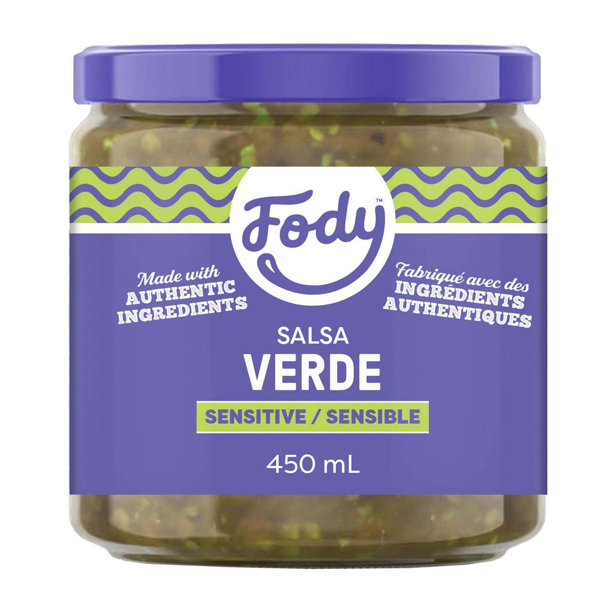 Fody Foods Salsa Verde, 16 Oz, Garlic and Onion Free, Low FODMAP Certified, Gut & IBS Friendly, Vegan, Non-GMO, Gluten Free, Ket