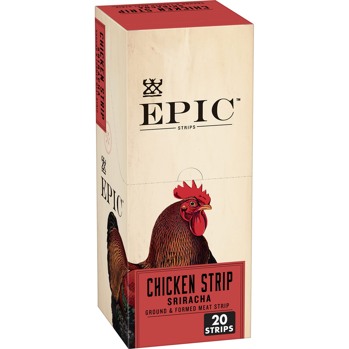 EPIC Chicken Sriracha Snack Strip, Keto Friendly, 0.8oz, Pack of 1, Model 732153234017