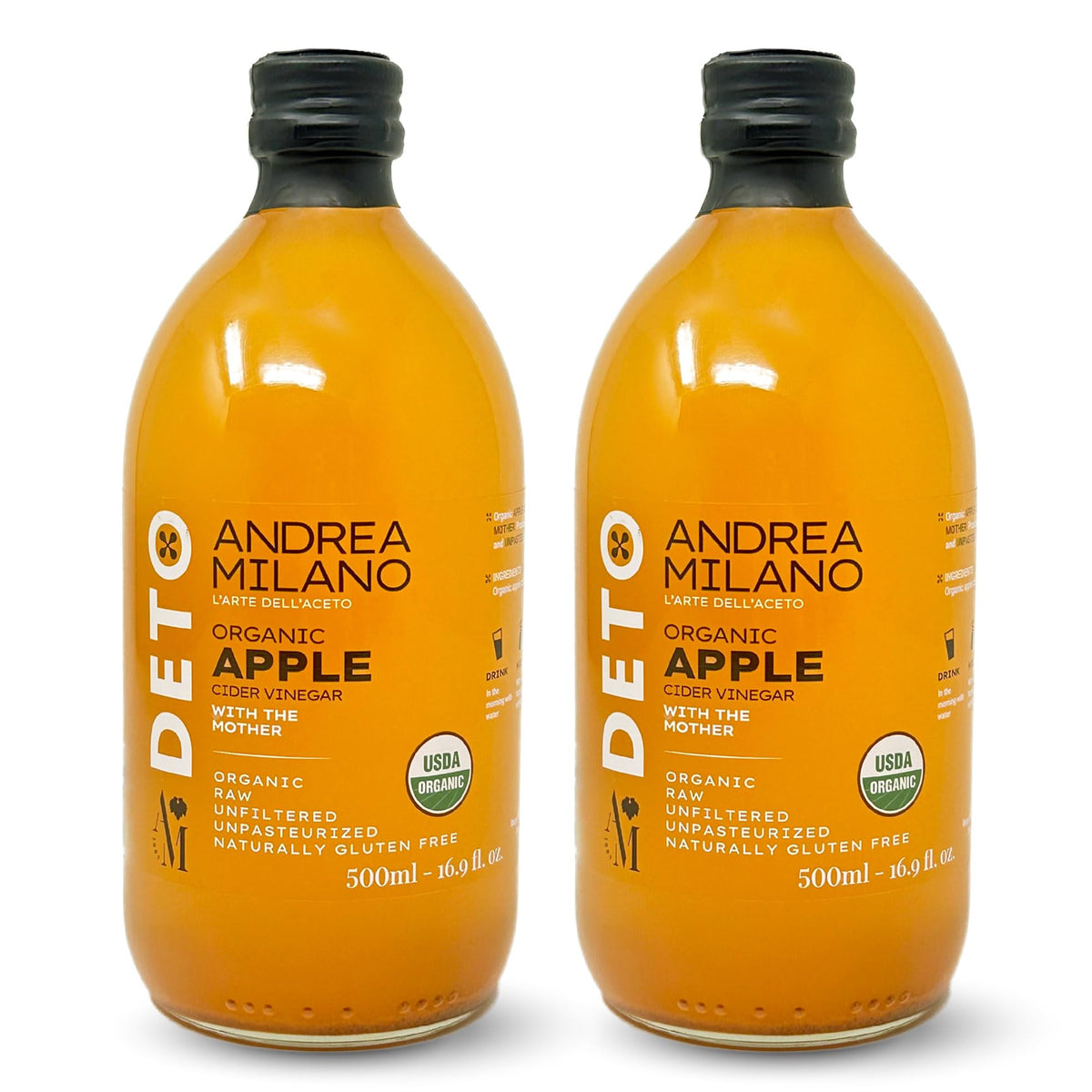 Andrea Milano Organic Apple Cider Vinegar with the Mother – 16.9 oz