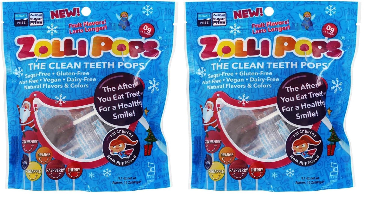 Zollipops - Holiday Variety Pack - Clean Teeth Lollipops, 3.1 Oz (Pack of 2)
