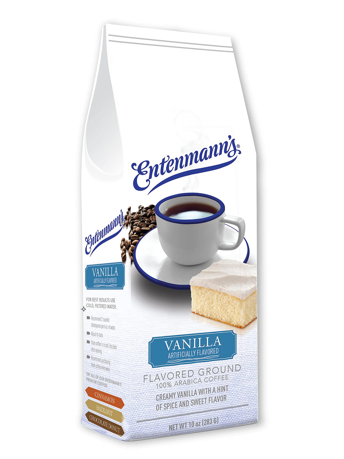 Entenmann's Ground Coffee, Vanilla Flavor, 10 Ounce