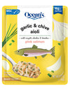 Ocean's Garlic & Chive Aioli w/Pink Salmon | 3.17 oz | Wild Caught | Skinless & Bonelss | Ready-to-eat | (1 Pack, Garlic & Chive