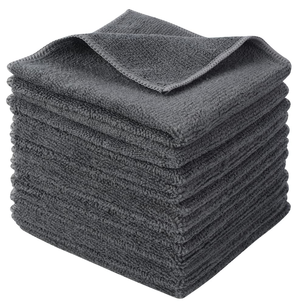 Sinland Microfiber Rag Absorbent Cleaning Cloth Kitchen Dish Cloth Quick Dry Streak Free Dish Rags Glass Cloths 12Inchx12Inch 12