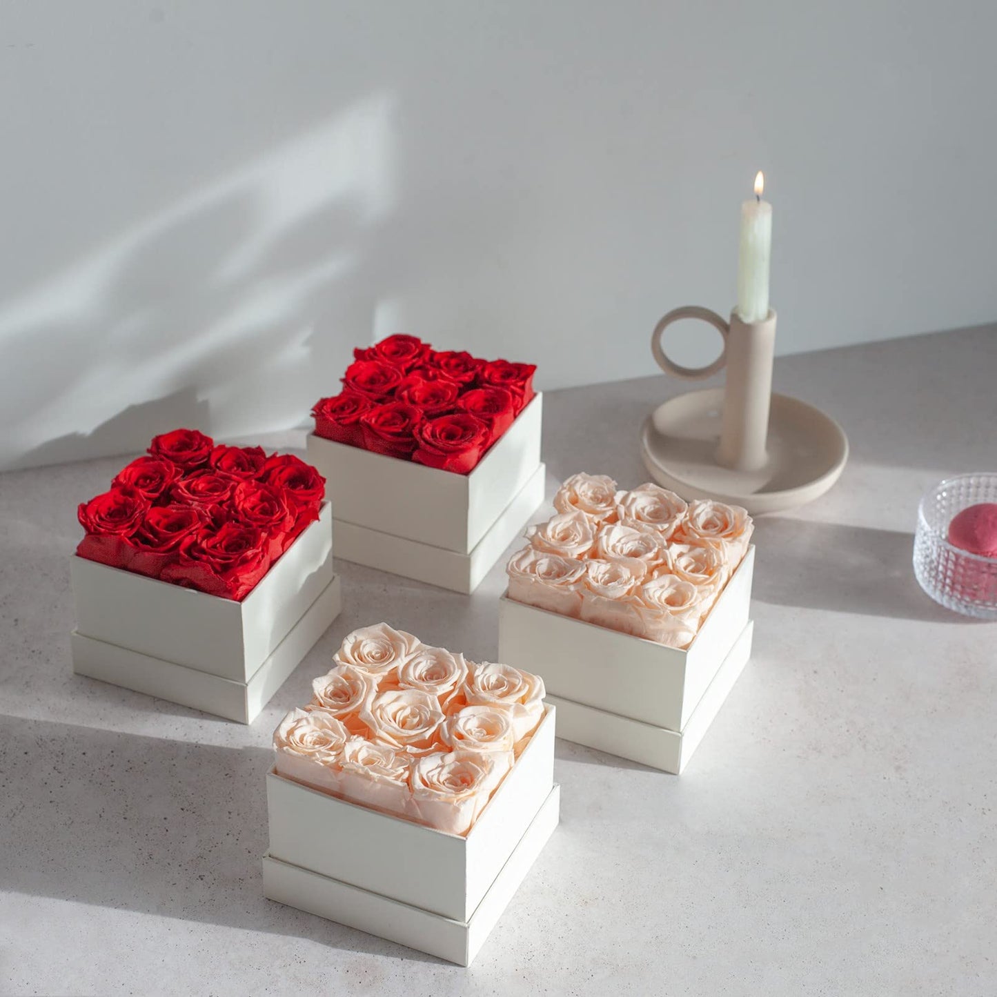 Fleur De Zen Forever Roses In A Box | Gift-Ready Preserved Roses In A Box | 100% Real Flowers For Delivery Prime | Valentines Da