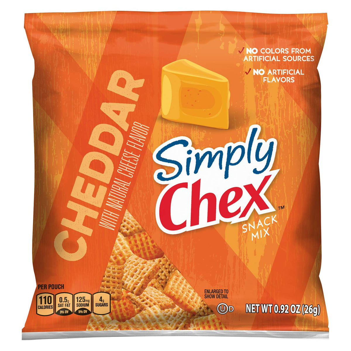 Simply Chex Snack Mix, Cheddar, 0.92 Ounce (Pack Of 60)