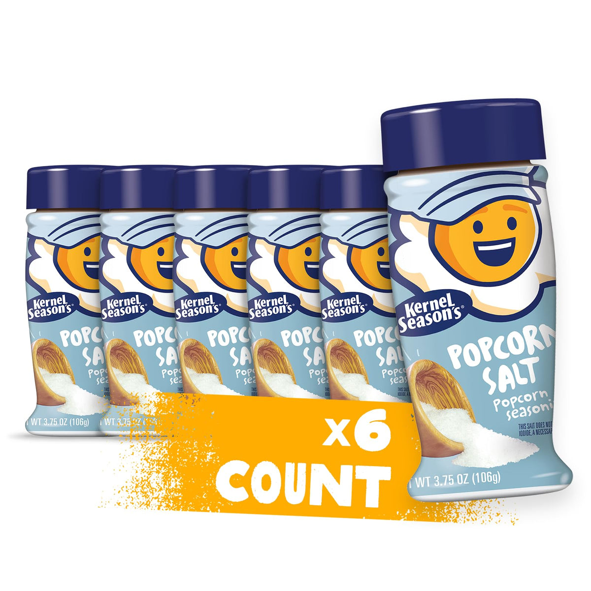 Kernel Seasons Popcorn Seasoning, Salt, 3.75 Ounce (Pack Of 6)
