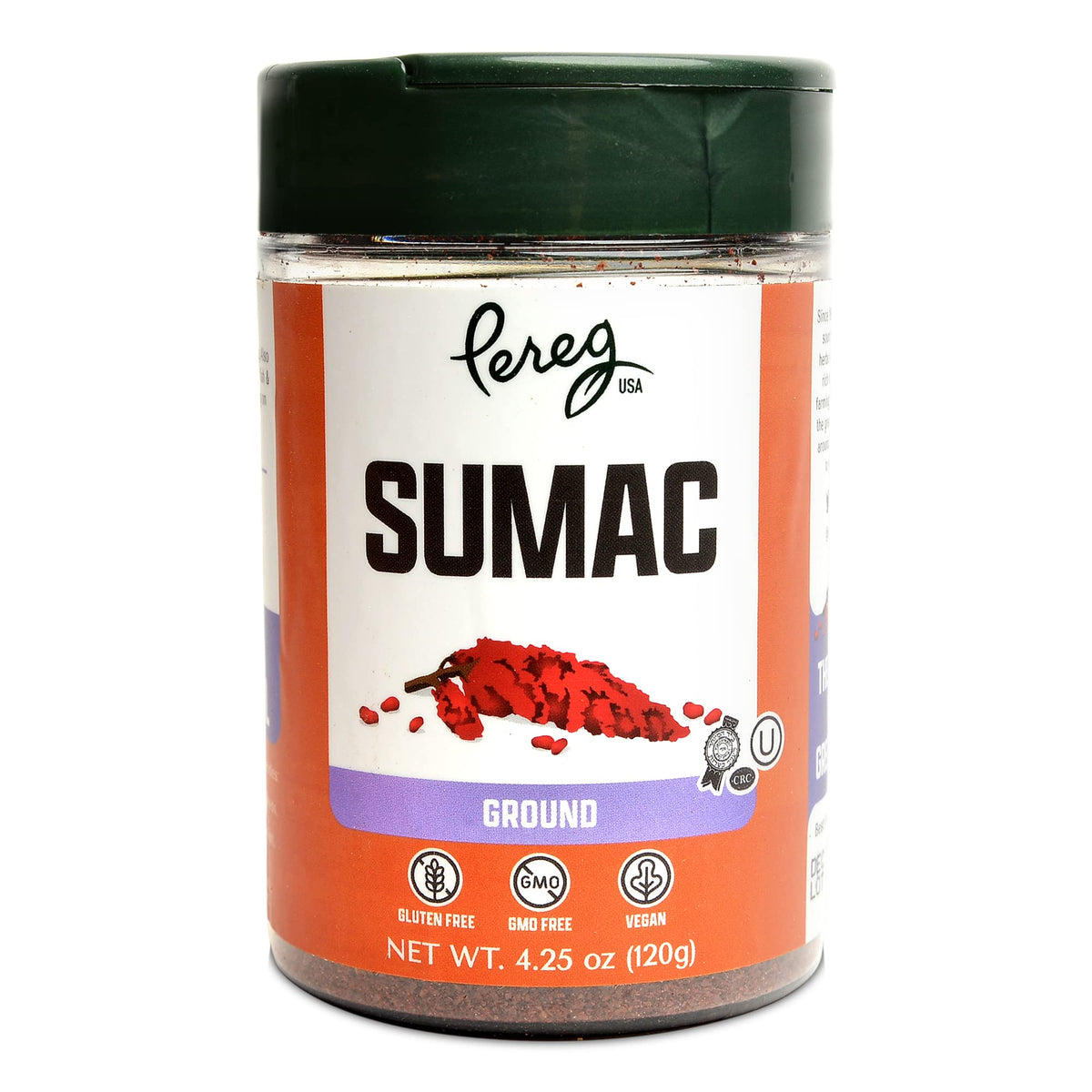 Pereg Ground Sumac Spice - All Natural, Non-GMO, 4.25 Oz, Multi-Color