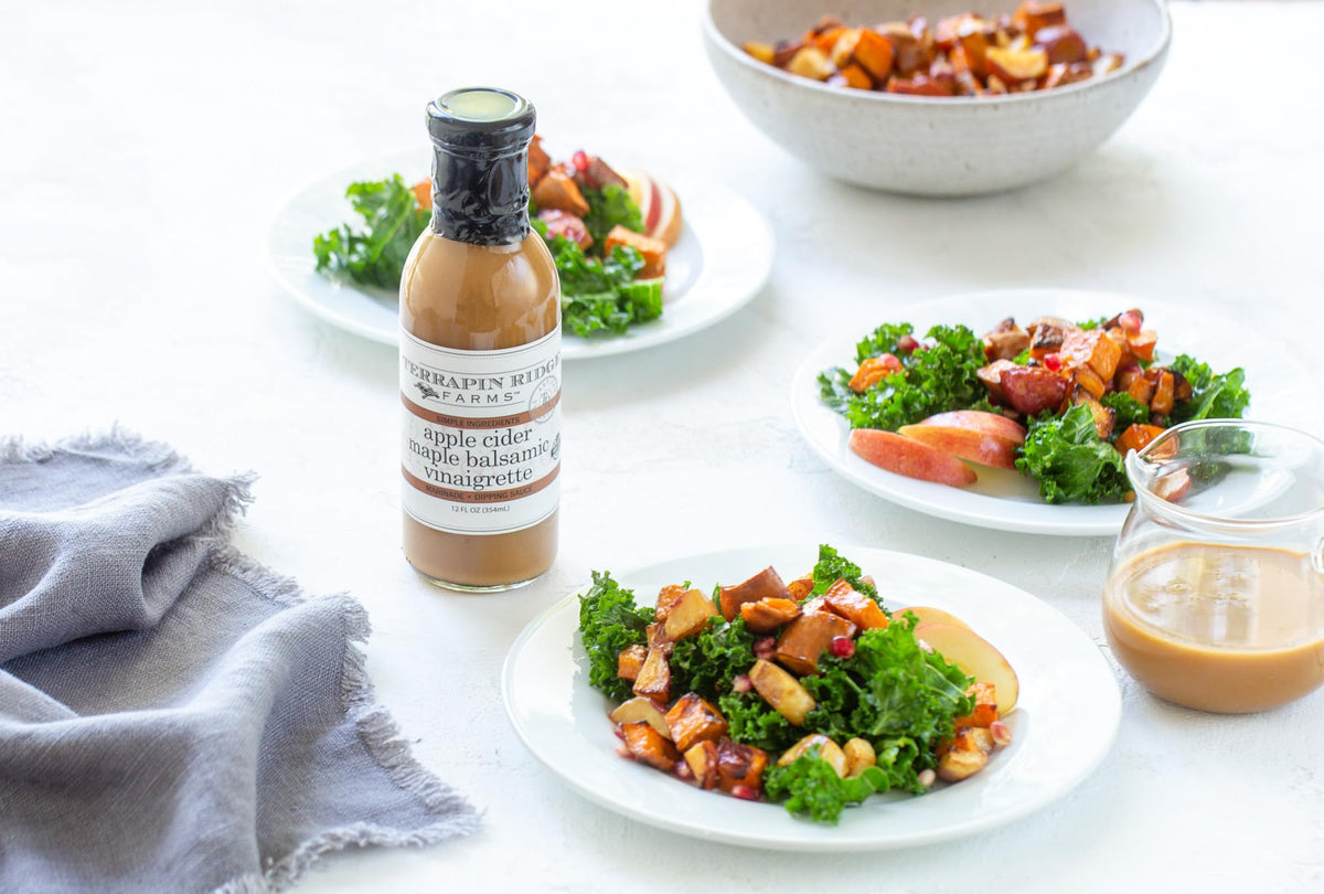 Terrapin Ridge Farms Apple Cider Maple Balsamic Vinaigrette, Gourmet Salad Dressing, 12 Fl Oz Bottle