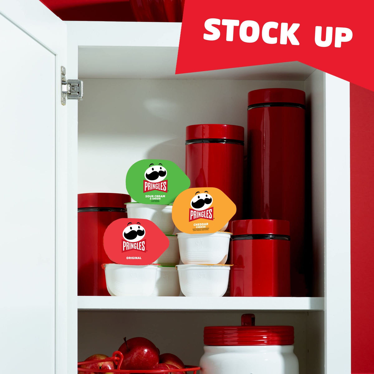 Pringles Potato Crisps Chips, Lunch Snacks, On-The-Go Snacks, Snack Stacks, Variety Pack, 12.9Oz Box (18 Cups)