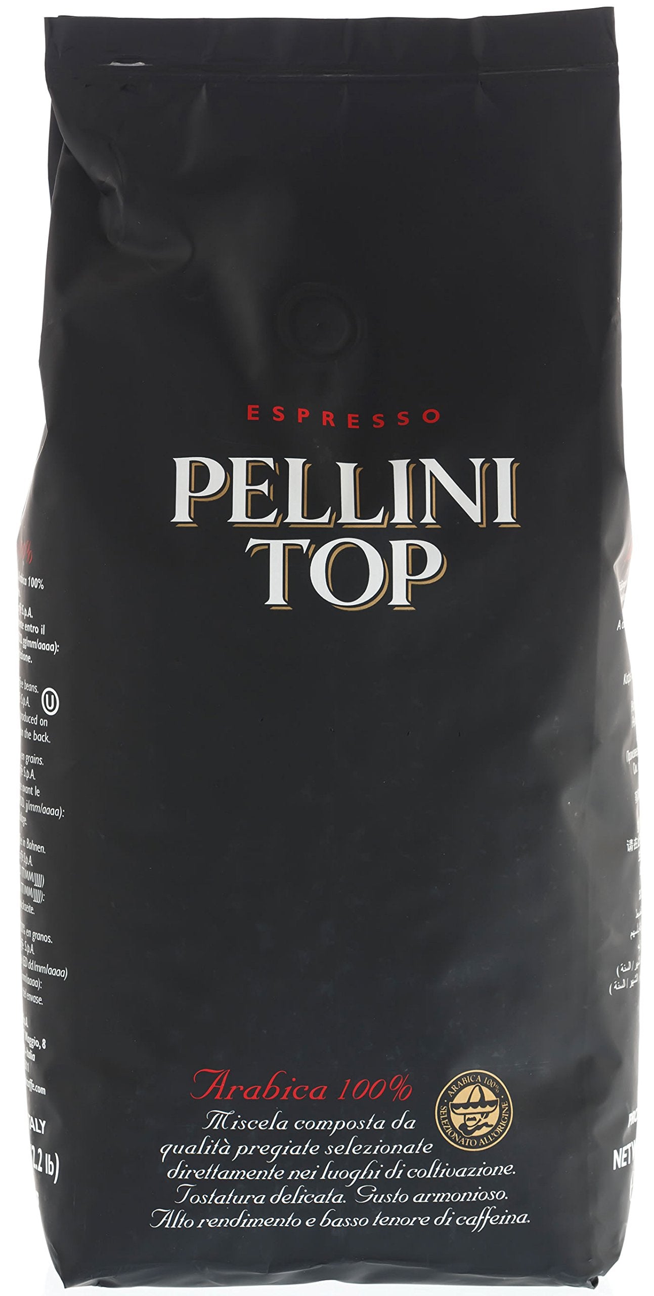 Pellini Caffe Espresso Top 100% Arabica Whole Bean Coffee, 2.2 lbs, Model 1137